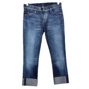 Citizens of Humanity Jeans Womens 30 Blue Dani Cropped Straight Leg Cuffed COH